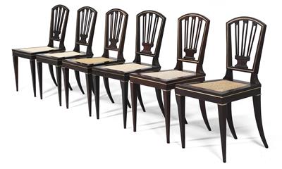 Set of 6 high-quality Classicistic chairs, - Di provenienza aristocratica