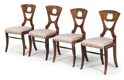 Set of 4 Biedermeier chairs, - Property from Aristocratic Estates and Important Provenance