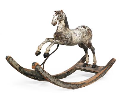 An exceptionally rare Baroque rocking horse, - Rustikální nábytek