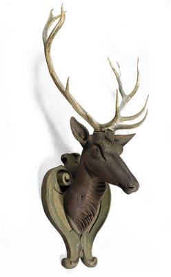 A Baroque deer head, - Rustikální nábytek