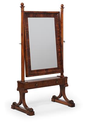 Biedermeier Psyche mirror, - Mobili e arti decorative