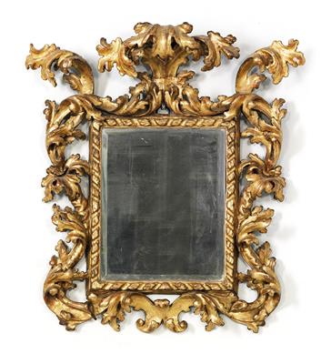 Early Baroque wall mirror, - Mobili e arti decorative