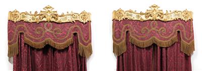Pair of cornices, - Furniture, carpets