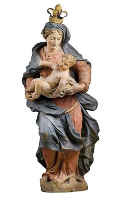 Masterly sandstone madonna, - Di provenienza aristocratica