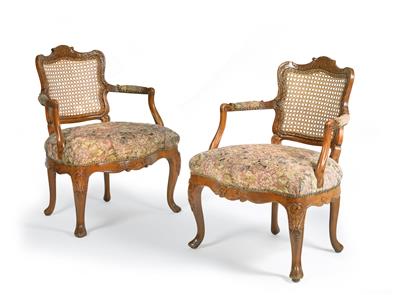 Pair of baroque armchairs, - Property from Aristocratic Estates and Important Provenance