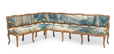 Rare baroque corner sofa, - Di provenienza aristocratica