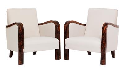 Pair of Art Deco Fauteuils, - Furniture