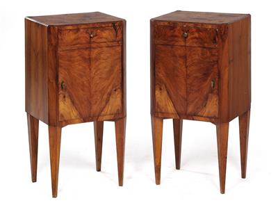 Pair of Biedermeier night stands, - Furniture