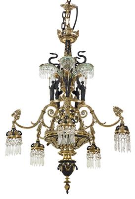 Splendid Neo-Classical salon chandelier, - Mobili