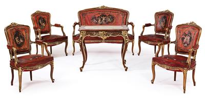 Baroque style salon seating group, - Nábytek