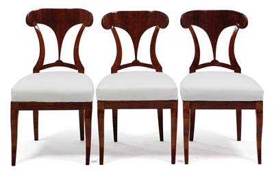Set of 3 Biedermeier chairs, - Nábytek