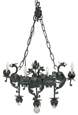 Iron chandelier, - Mobili rustici