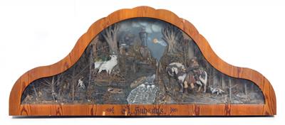 Painted panel: Saint Hubert, - Rustic Furniture