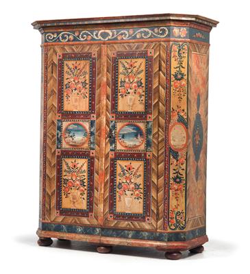 Upper Austrian rustic cabinet, - Rustic Furniture