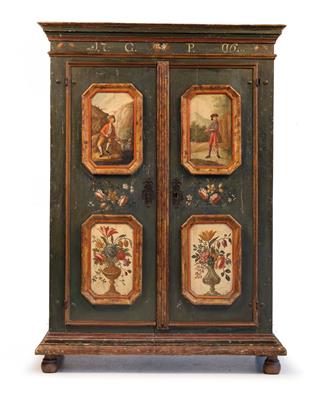 Upper Austrian rustic cabinet, - Rustic Furniture