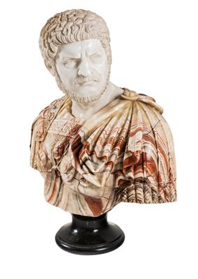Marble bust of a Roman general, - Nábytek, koberce