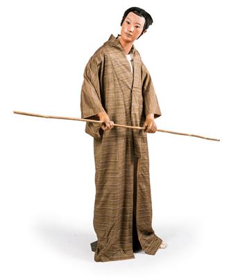 Rare decorative figure of a young Japanese boy, - Nábytek, koberce