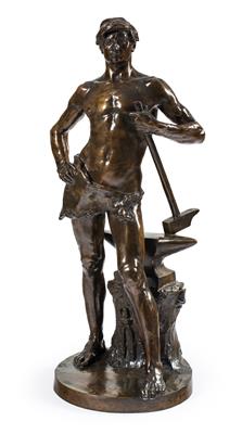 Bronze sculpture "young blacksmith", - Furniture