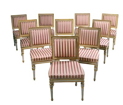 Set of ten Neo-Classical style chairs, - Furniture