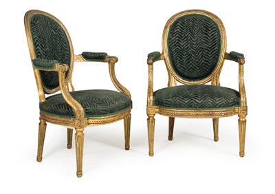 Pair of armchairs, - Furniture