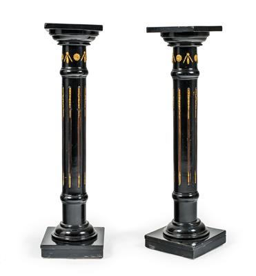 Pair of late 19th century columns, - Furniture