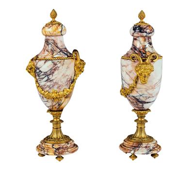 Pair of ornamental vases, - Furniture