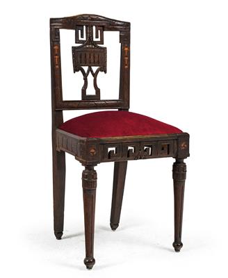 Provinziell klassizistischer Sessel, - Möbel und dekorative Kunst