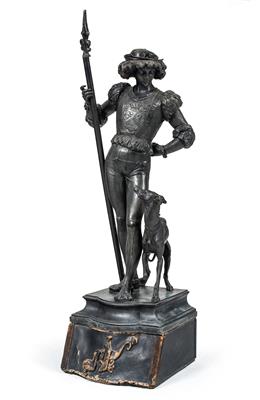 Sculpture "Lanzknecht mit Hund" (youth with lance and a dog), - Mobili