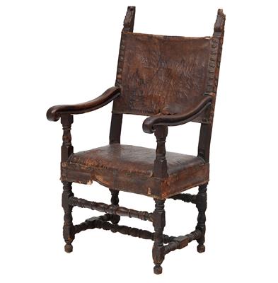 Early baroque armchair, - Majetek aristokratického původu a předměty  důležitých proveniencí