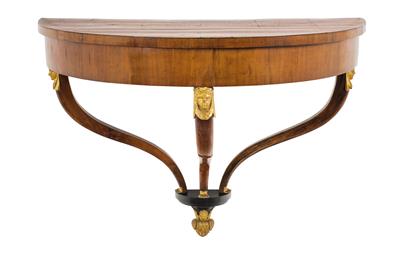 Demi-lune Biedermeier hanging console table, - Nábytek, koberce