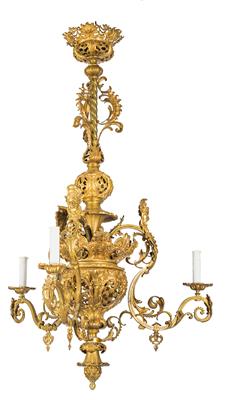 Historicist bronze chandelier, - Furniture