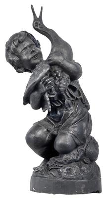 Fountain figure of a boy with a goose, - Rustic Furniture