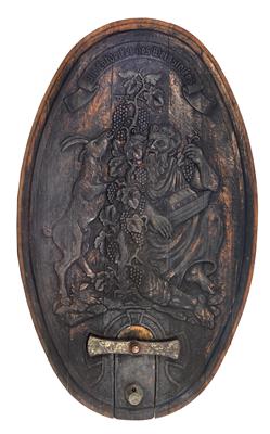 Large decorative cask head, - Rustikální nábytek