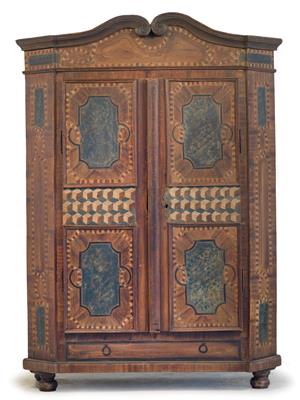 Upper Austrian rustic cabinet, - Rustic Furniture