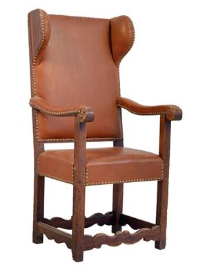 Provincial Baroque wing back chair, - Mobili rustici