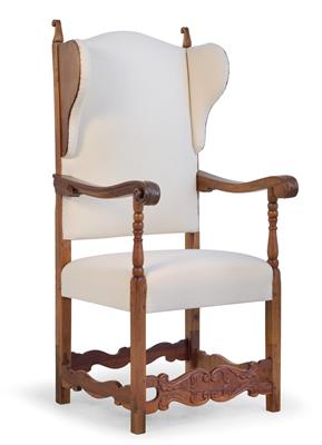 Provincial wing back chair, - Mobili rustici