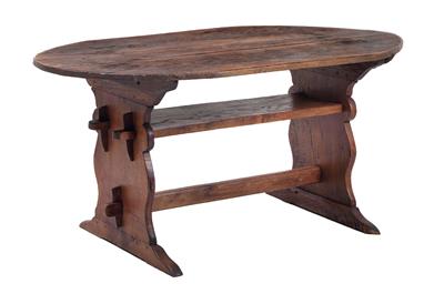 Provincial oval table, - Mobili rustici