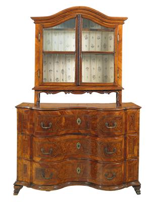 Baroque cabinet on chest, - Furniture
