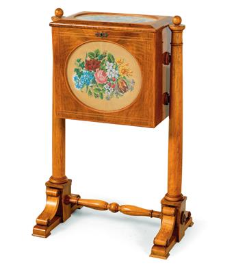 Biedermeier sewing or wool cabinet, - Furniture