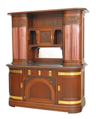 Art Nouveau sideboard, - Nábytek, koberce