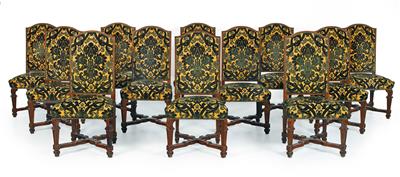 Set of 12 chairs, - Furniture