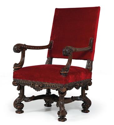 Neo-Baroque armchair, - Mobili e arti decorative