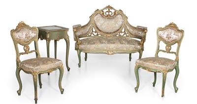 Neo-Rococo seating group with table, - Mobili e arti decorative