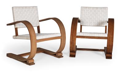Pair of armchairs, - Mobili e arti decorative