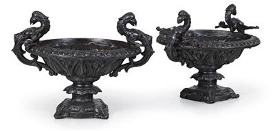 Pair of splendid iron vases, - Mobili e arti decorative