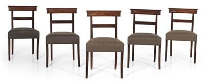 Set of six Regency chairs, - Mobili e arti decorative