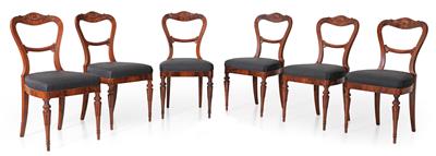 Set of six chairs, - Mobili e arti decorative