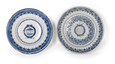 2 bowls, Slovakia, dated 1815(?) and 1818 - Castle Schwallenbach - Collection Reinhold Hofstätter (1927- 2013)