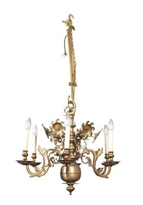 Baroque brass candelabrum, - Castle Schwallenbach - Collection Reinhold Hofstätter (1927- 2013)