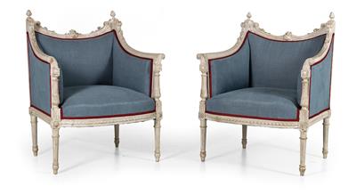 Pair of French fauteuils, - Nábytek, koberce